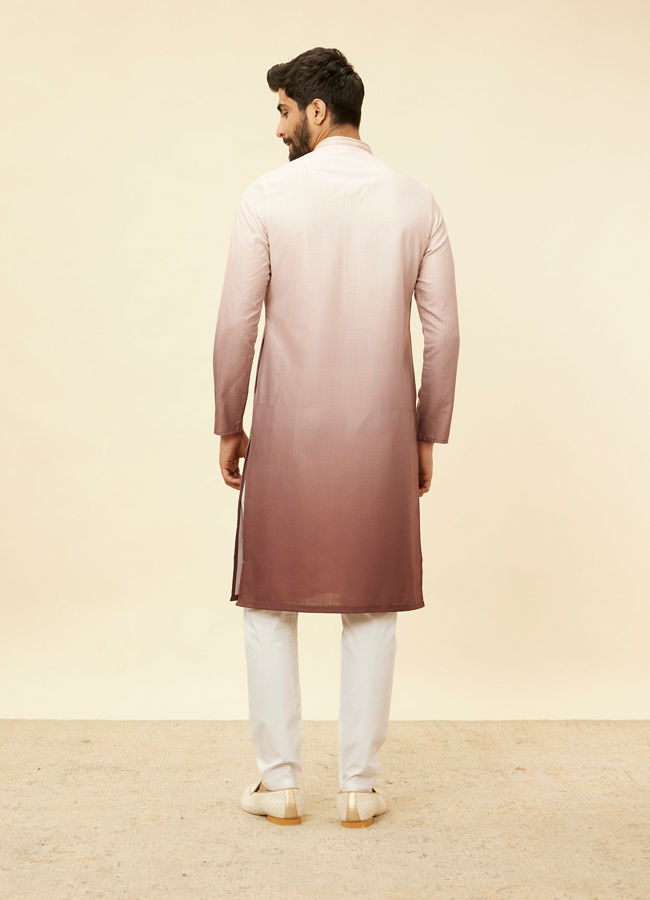 alt message - Manyavar Men Spring Lilac Ombre Kurta Set image number 5